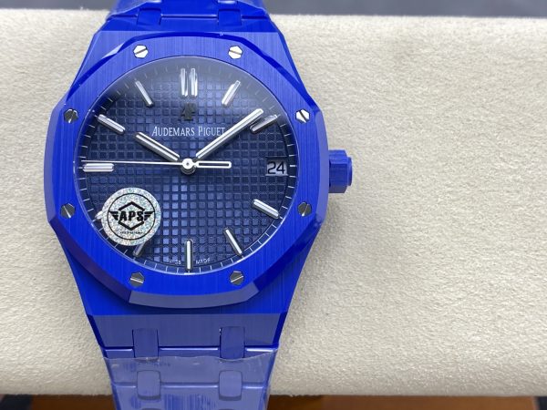 オーデマピゲ　レプリカ（APSファクトリー）ロイヤルオーク15500ブルーセラミック　ブルー　スーパーコピー最高峰
