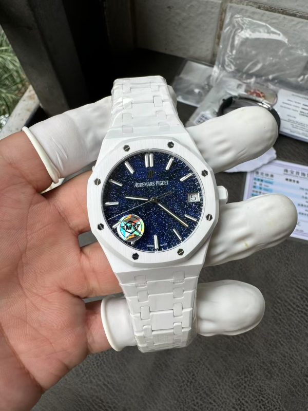 オーデマピゲ　レプリカ（APSファクトリー）ロイヤルオーク15500ホワイトセラミック　アベンチュリンダイヤル　スーパーコピー最高峰