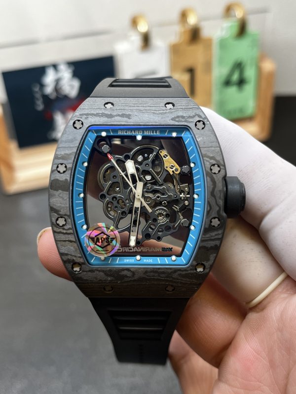 リシャールミル　レプリカ（APSファクトリー）RM055　カーボン　ブルー/ブラック　スーパーコピー最高峰